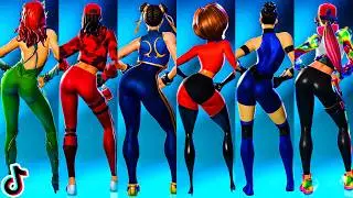Fortnite Criminals Emote Showcase With All Thicc Girl Skins 🍑 New Hot Viral Tiktok Dance Song 😜 Sus
