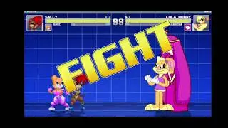 mugen Sally & Bunnie vs Lola Bunny & Bubblegum mugen battle 277