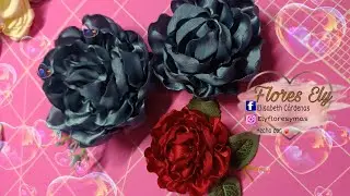 DIY// Como hacer una flor de listón elegante//floresely #floresdeliston #rosasdeliston #diy