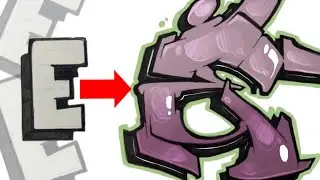 How To Draw Graffiti Letter E