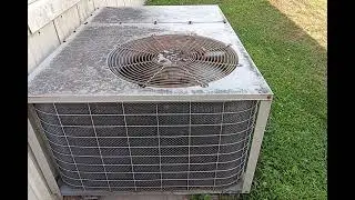 THE MILLER PACKAGE AC UNIT AFTER CONDENSER FAN MOTOR REPLACEMENT MOVIE 48- FROM OUTSIDE AND INSIDE
