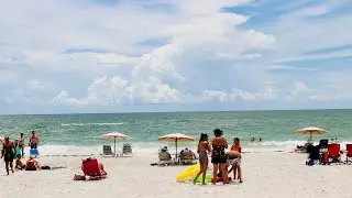 The Boardwalk & the Beach at John’s Pass on Madeira Beach Florida near Tampa Bay
