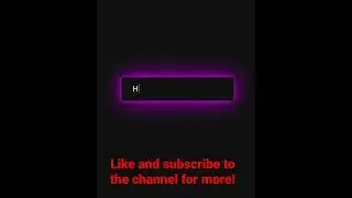 Creating an input field with neon effect using HTML and CSS