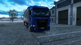 #eurotrucksimulator2   Стрим  Тк Магистраль. Выезжаем с базы.