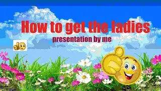 How to get the ladies: A presentation by me