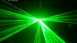 High power single green laser lights
