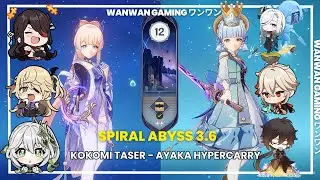 C1 Kokomi Taser and C0 Ayaka Hypercarry - Genshin Impact Abyss 3.6 - Floor 12 9 Stars