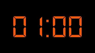 Timer 1 Menit Digital Font - Orange HD No Copyright
