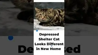 Depressed Shelter Cat Looks Different in New Home #cat #catvideos #cutecat