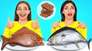 Челлендж. Шоколадная еда vs. Настоящая еда #7 от Multi DO Fun Challenge