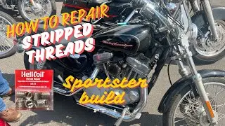 how to repair threads using helicoil- #sportster  build pt. 1