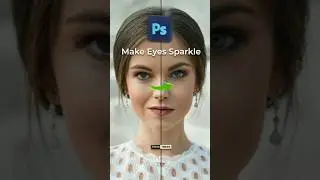 Make eyes sparkle in Photoshop! #shorts