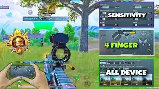 New🔥 BEST 4 FINGER Sensitivity+Control CODE in BGMI PUBGm NO RECOIL Sensitivity
