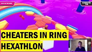 CHEATERS IN RING HEXATHLON (HEX-A-RING) - Fall Guys Gameplay 60fps