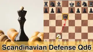 รูปเปิดหมากรุกสากล โต้คิงพอน ง่ายๆ ด้วย Scandinavian Defense Qd6
