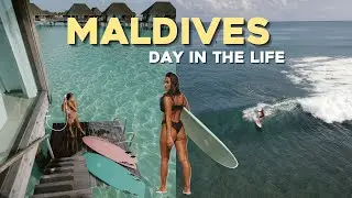 SURF TRIP day in the life in the Maldives 🌊