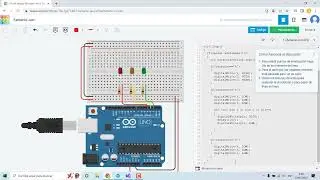 C# Y ARDUINO | AVISOS LUMINOSOS - TINKERCAD