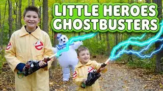 Brothers Pretend to Be Ghostbusters with Pretend Mr. Puft
