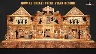 Tutorial on Modeling texturing and lighting a 3d Stage in 3dsmax | Desk FX | Part 1