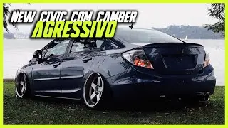 New Civic com camber agressivo.