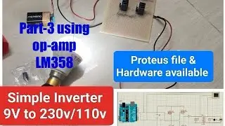 Inverter using OP-AMP||Simple homemade inverter||Inverter using LM-358||Inverter using IC-555