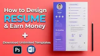 Professional Resume Design in Microsoft Word & Adobe Photoshop + Free Template