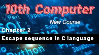 Statement terminator and Escape sequence in urdu | 10th class computer science new book chapter 2