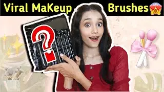 😳✅Cheapest VIRAL makeup brushes UNBOXING and review! (2024) #makeupbrushes #affordable #beginners