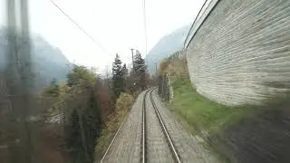 CabRide - From Domat / Ems to Samedan , Rhaetian Railway Albula Line , Swizerland