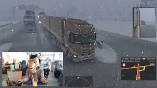 ETS2 TruckersMP Winter Edition & Sergal Public Fursuiting after breakfast in PizzaHut