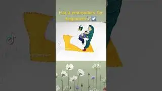 Hand Embroidery for Beginners || 14 basic embroidery stitches by Karlygash🕊️!#embroiderydesigns