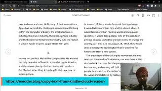 how to copy text from amazon cloud reader - No More Frustration