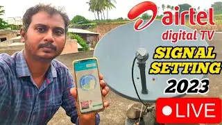 Airtel dish tv signal setting | Satfinder mobile app | no signal problem solution 2023 live demo