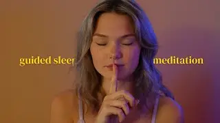 ASMR calming guided sleep meditation (body scan, countdown, ocean waves)