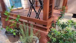 Pressure Washing and Staining the concrete base of the new front porch