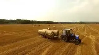 Погрузка тюков с МТЗ 82.1 и Sipma Dromader T-150/1