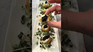 Fried egg yolk and caviar!