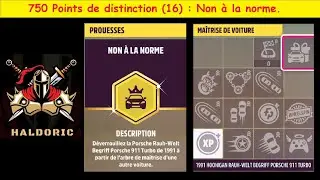 750 Points de distinction (16) : Non à la norme. Forza Horizon 5 (FH5).