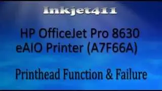 HP OfficeJet Pro 8630 eAIO Printer A7F66A, Printhead Function & Failure