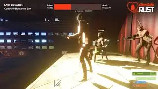 Playing guitar on the Charitable Rust event!