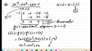 Lecture 25 - 3.2: Synthetic Division
