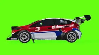 Green Screen Race Car Animation