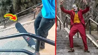 Skateboarding The Joker Stairs