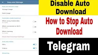How To Stop Auto Download In Telegram Android (Turn Off Automatic Media Download Setting) Hindi
