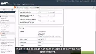 whm res edit delete packages