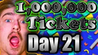 I'M WINNING 1,000,000 ARCADE TICKETS IN 25 DAYS!!! (Day 21)