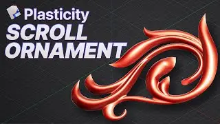 Plasticity Ornament Scroll 3D Modeling Tutorial | Surface Modeling