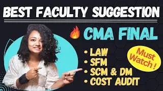🔥 Best Faculty Suggestion - CMA Final !! #thewittyturtle #cmafinal #cmaclasses