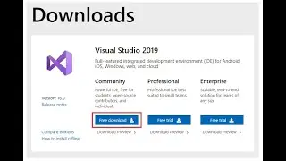 Video 1: Downloading and Installing of Visual Studio Community Edition 2019 (Hindi)
