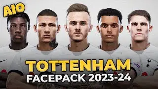 Tottenham Hotspur New Facepack Season 2023/24 - Sider and Cpk - Football Life 2023 and PES 2021